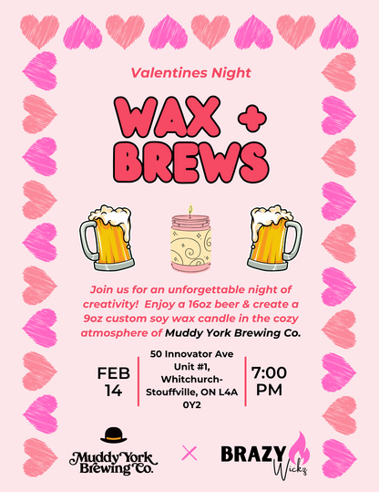 Wax + Brews Valentines Creative Candle Night